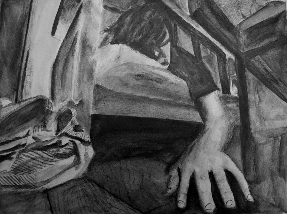 Charcoal and Sketch N' Wash Portrait of IRL me!