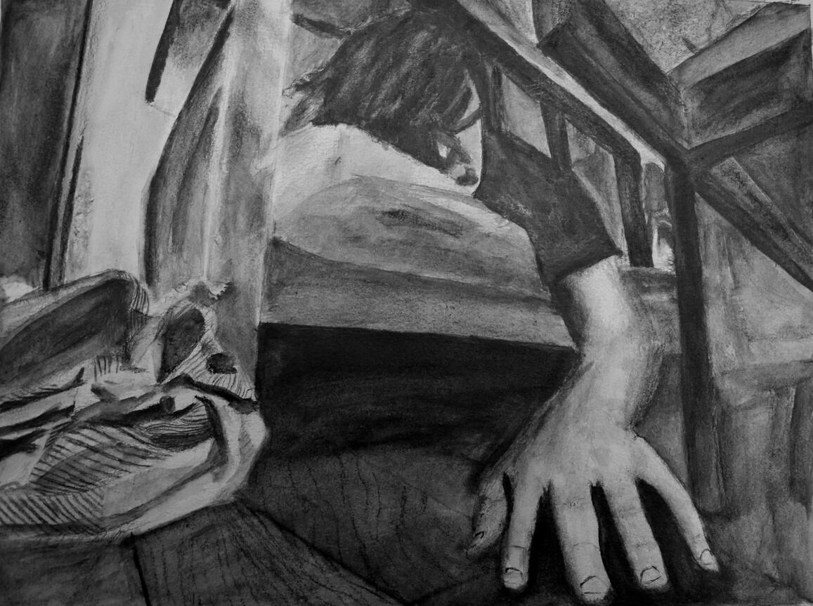 Charcoal and Sketch N' Wash Portrait of IRL me!